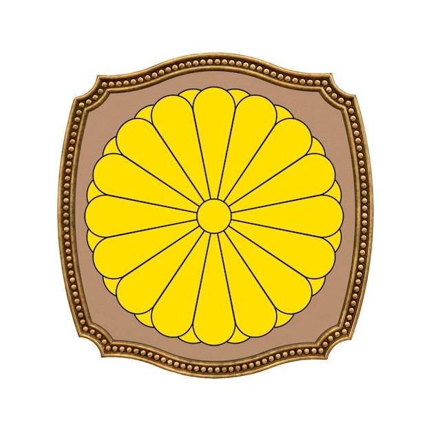 Foto hintergrund für redakteure und designer nationalfeiertag 3d-darstellung symbol wappen von japan