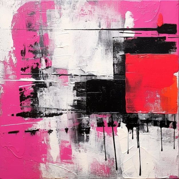 Hintergrund für rosa und schwarze abstrakte Malerei