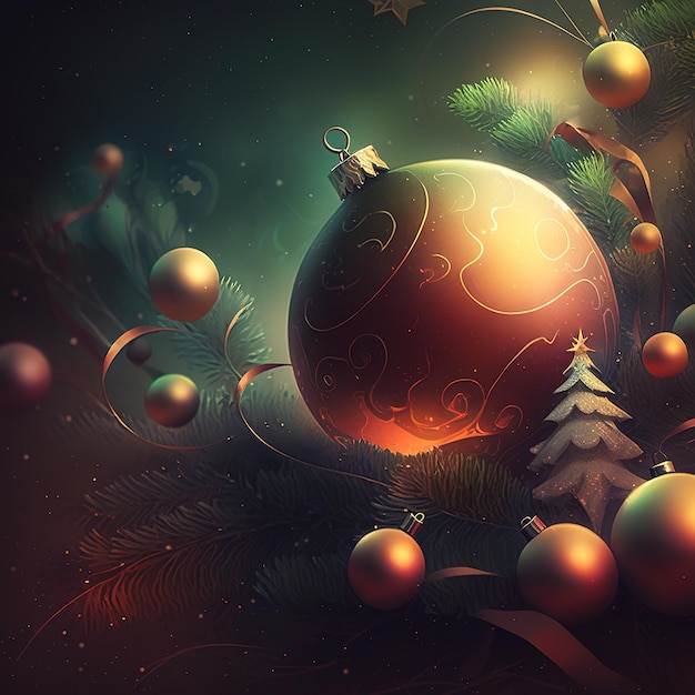 Hintergrund für Weihnachten und Neujahr. Generative KI