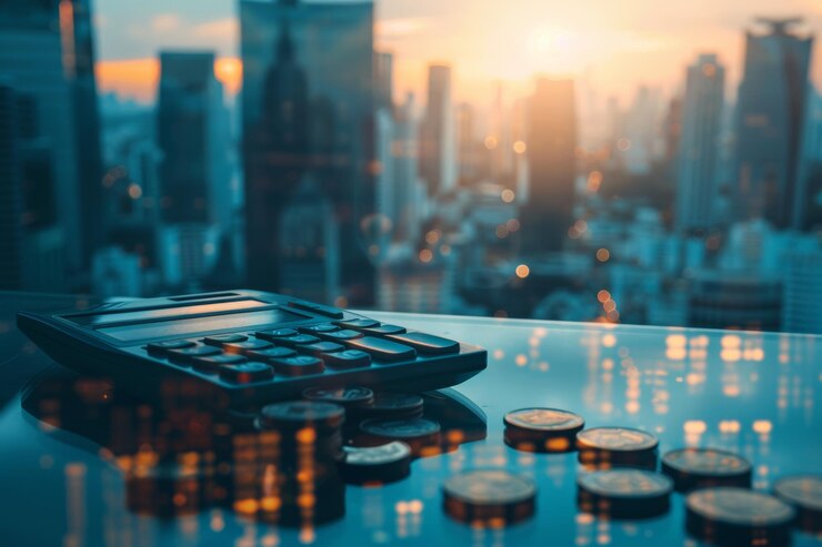 Foto hintergrund in finanzen und investitionen münze und grafik, die durch ki generiert werden