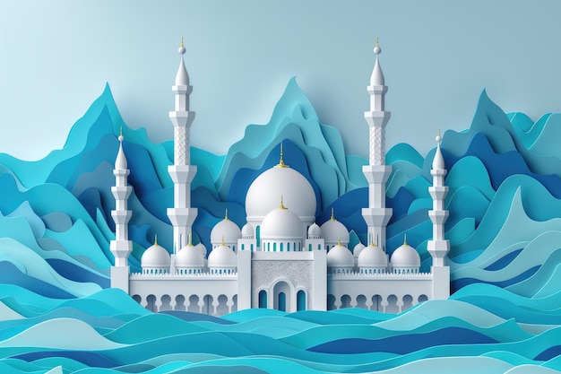 Foto hintergrund konzept grußkarte mit thema im zusammenhang mit dem ramadan oder eid fitr mubarak