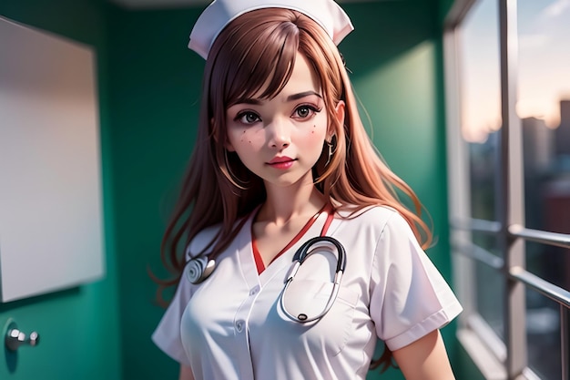 Hintergrund: Krankenhaus Krankenschwester junger Arzt