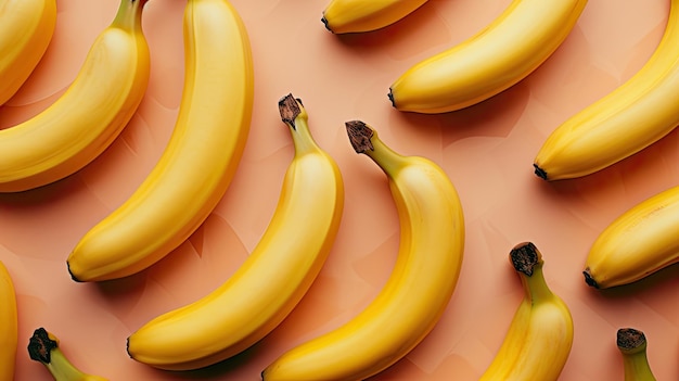 Hintergrund mit Bananen Affen-Cocktail-Smoothie richtige Ernährung Obst Palmenschale Nahrung gelbe Haut Baum Tropen Geschmack süßer Dschungel lecker von KI generiert