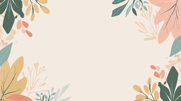 Hintergrund mit Blattgrenze in Aquarell