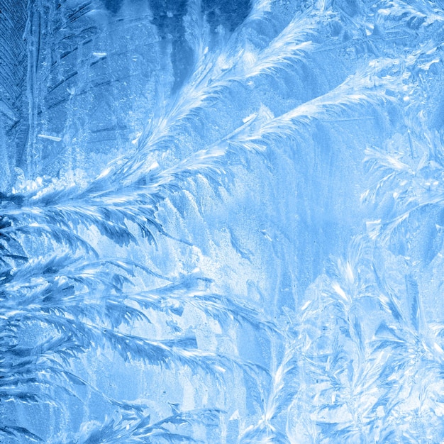 Hintergrund mit blauer Frostkristalltextur
