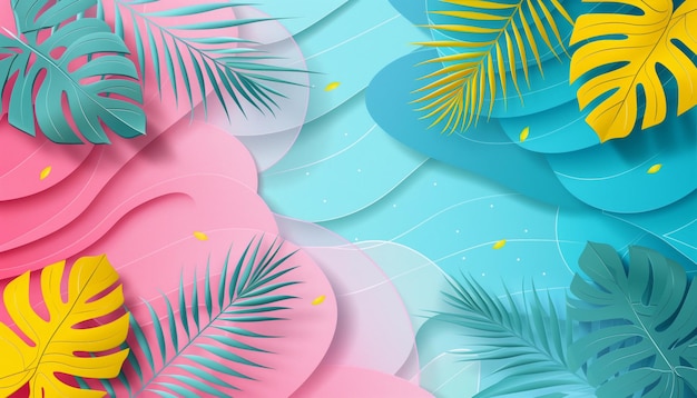 Hintergrund mit bunten abstrakten Formen für die Sommerkollektion