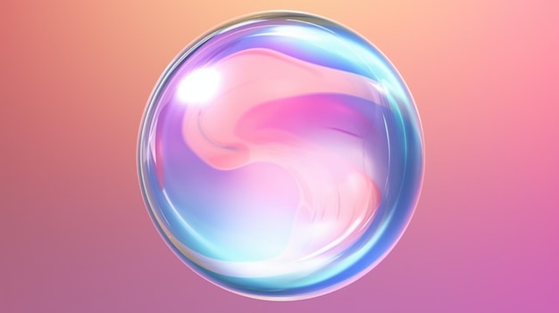 Hintergrund mit bunten und lebendigen Blasen ai