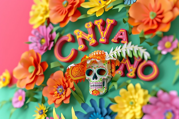 Hintergrund mit Cinco de Mayo-Buchstaben