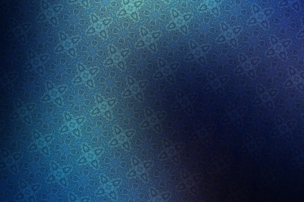 Hintergrund mit einem Muster aus blau-weißen Blumen auf einem dunklen Hintergrund