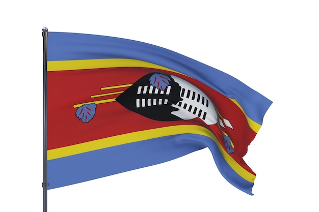 Hintergrund mit Flagge von eswatini