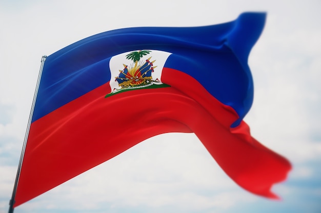 Hintergrund mit Flagge von Haiti