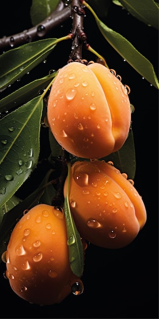 Hintergrund mit frischen Pfirsichfrüchten