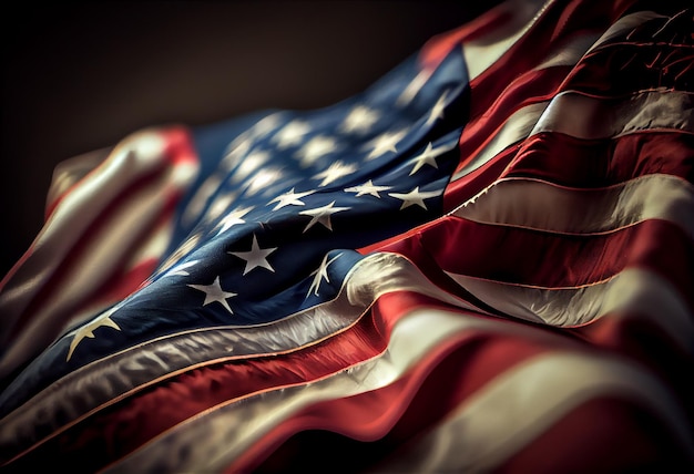 Hintergrund mit gemalter USA-Flaggenillustration