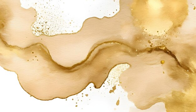 Hintergrund mit goldfarbenem Aquarellmuster