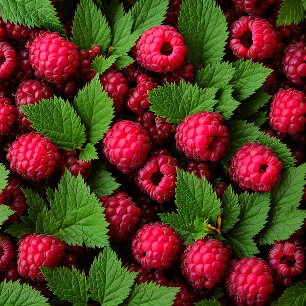 Hintergrund mit Himbeeren