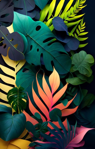 Hintergrund mit Monstera-Pflanzen