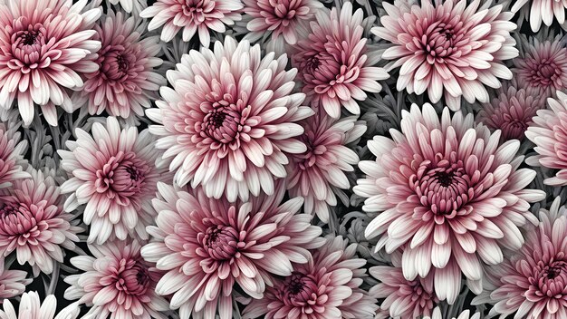 Foto hintergrund mit pinker chrysanthemum-textur, bemalt mit aquarellen