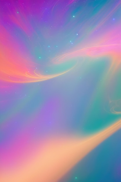 Hintergrund mit psychedelischen Federn strahlender Lebendigkeit, generative KI