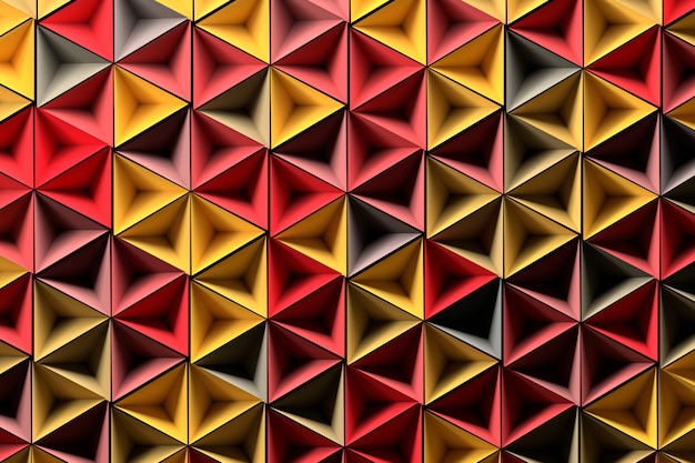 Hintergrund mit randomlyed gelben roten geometrischen Formen