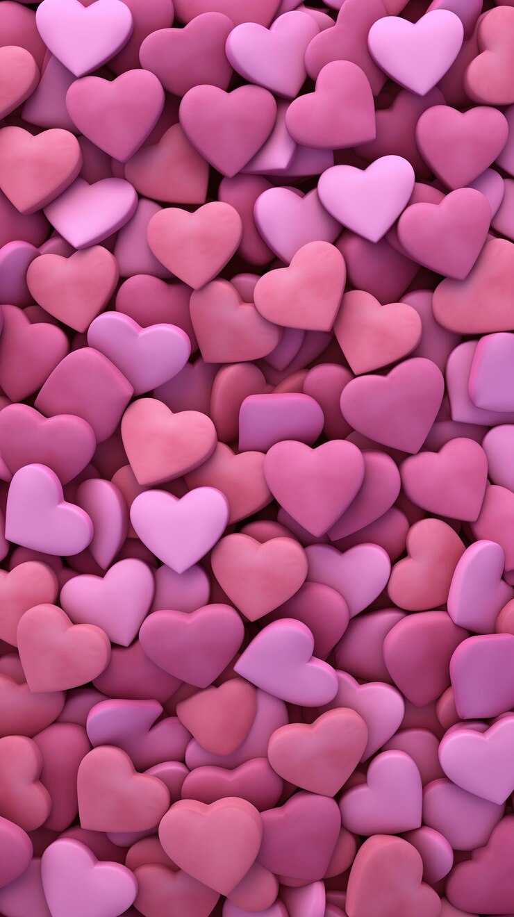 Foto hintergrund mit rosa herzen valentinstag 3d-rendering