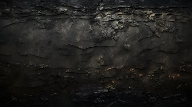Hintergrund mit schwarzer Grunge-Textur, generiert von Ai