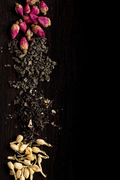 Hintergrund mit trockener Teevariante