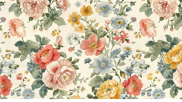Hintergrund mit Vintage-Blumengartenmuster