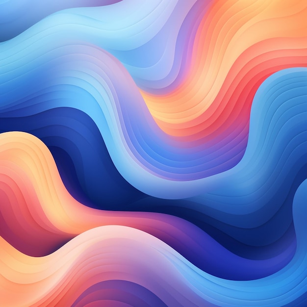 Hintergrund mit wellenförmigen Formen mit Farbverlauf