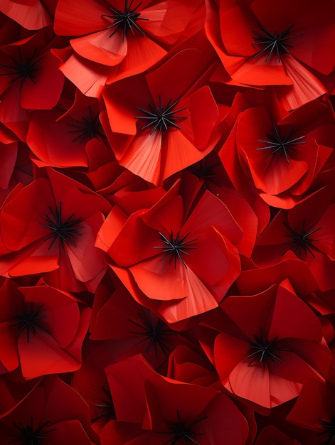 Foto hintergrund origami-papier rot und blank fette und feurige farben konzept abs kreative beliebte materialien