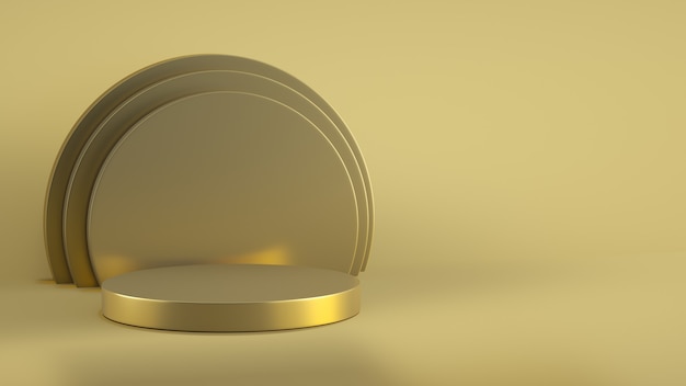 hintergrund podium 3d produkt promo gold