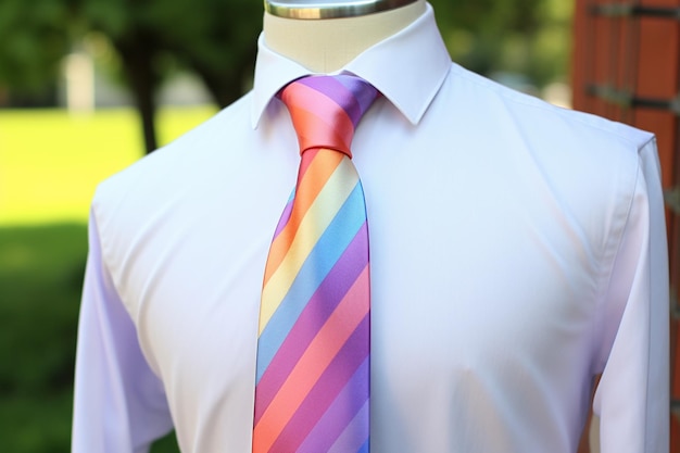 Hintergrund Regenbogen in Krawatte