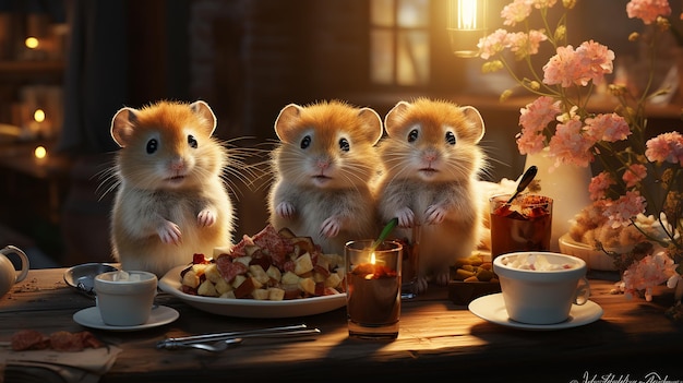 Hintergrund süße Hamster