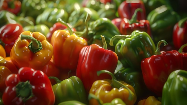 Hintergrund von bunten Paprika