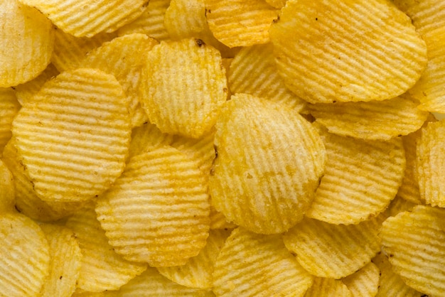 Hintergrund von gebratenen Chips