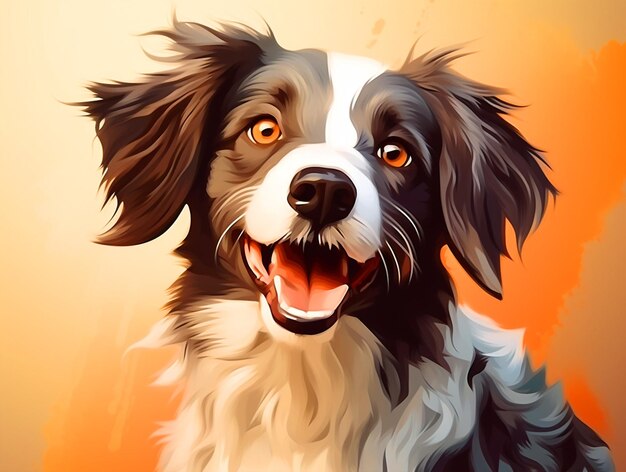 Hintergrund von Happy Border Collie