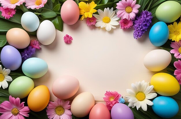 Hintergrund von Happy Easter Day Frame