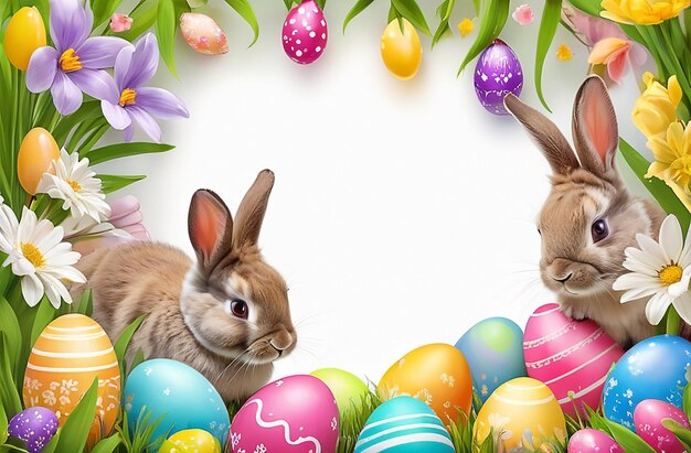 Hintergrund von Happy Easter Day Frame