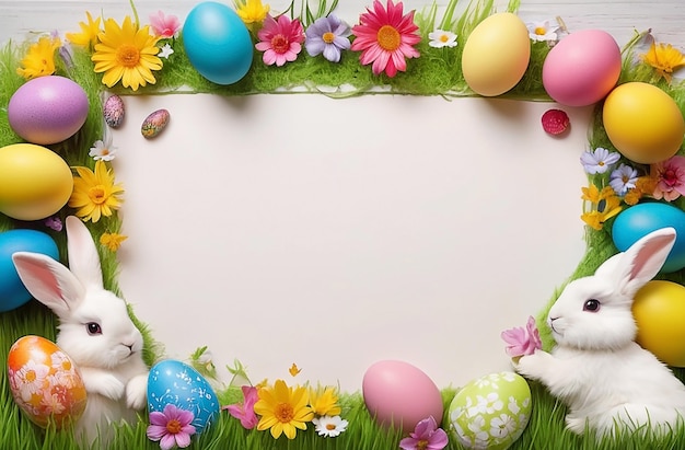 Hintergrund von Happy Easter Day Frame