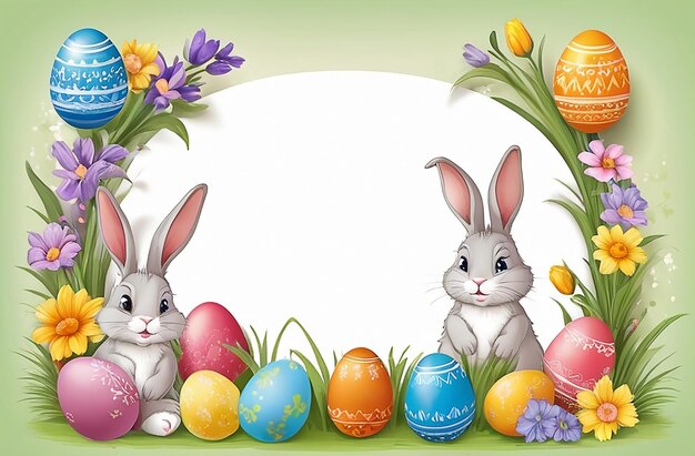 Foto hintergrund von happy easter day frame