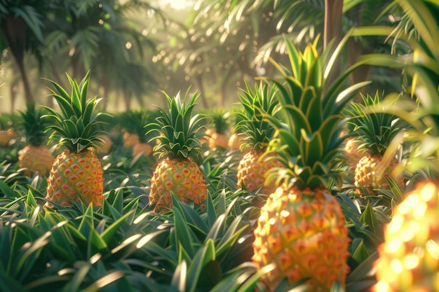 Foto hintergrund von hawaiianischen ananasen