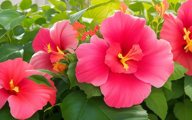 Hintergrund von Hibiskusblumen