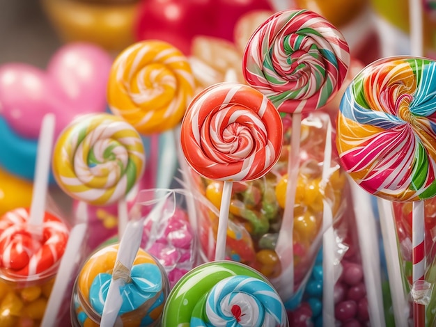 Hintergrund von Lollipop-Süßigkeiten