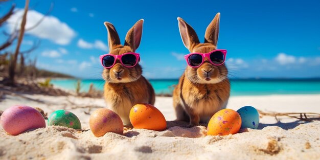 Foto hintergrund von ostern glücklicher ostern hintergrund von ostern tag hintergrund von ostern hasen ostereier