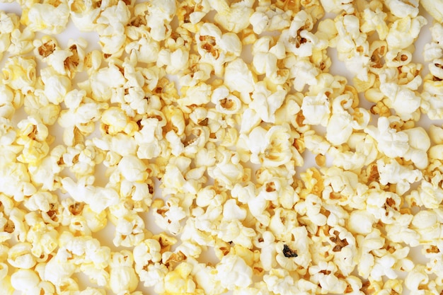 Hintergrund von Popcorn Draufsicht von Popcorn