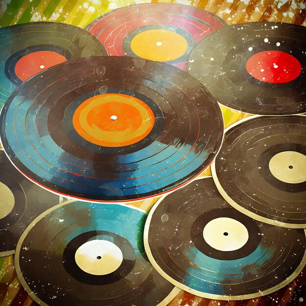 Hintergrund von Retro-Vintage-Vinylplatten