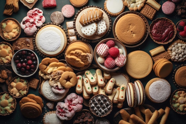 Foto hintergrund von sortiment-cookies