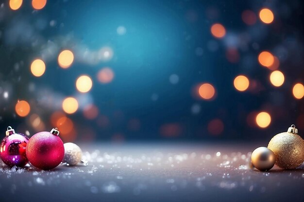 Hintergrundbanner für Weihnachtsfeiertage mit Bokeh-Licht Generative KI