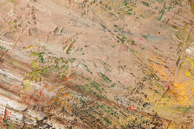 Hintergrundbild der hellen Ölfarbenpalettennahaufnahme
