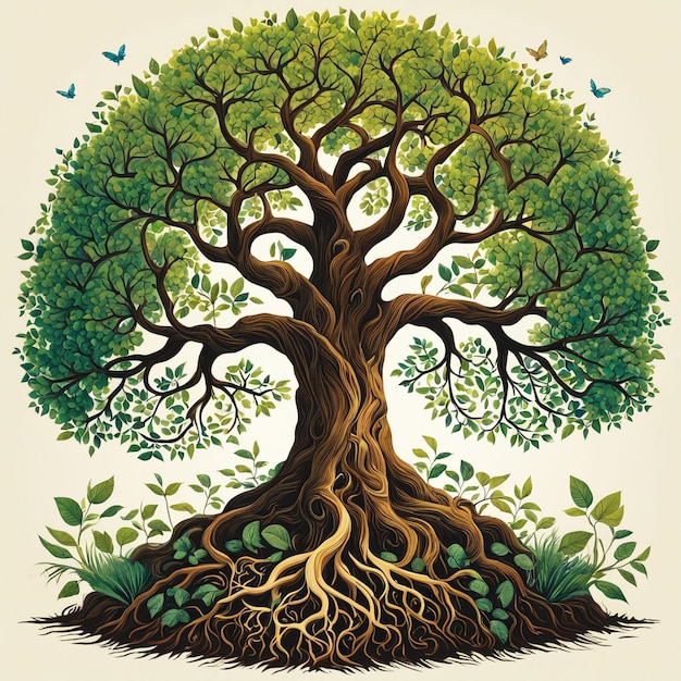 Hintergrundbild des Lebensbaums am Tag der Erde