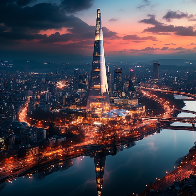 Hintergrundbild des Lotte World Tower Seoul Südkorea